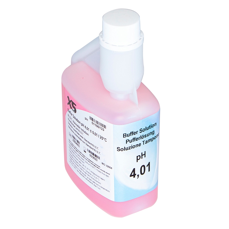 XS Basic pH 401 – 25 °C Red 500 mL Autocal Bottle Test Solution